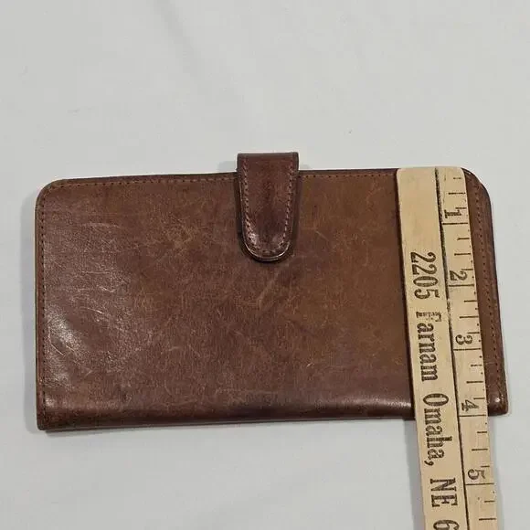 Vintage COACH Wallet Brown Clutch Bifold Pocket Checkbook Rare - Picture 7 of 7